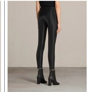 ALLSAINTS Isla Leggings in Black Faux leather Size 6